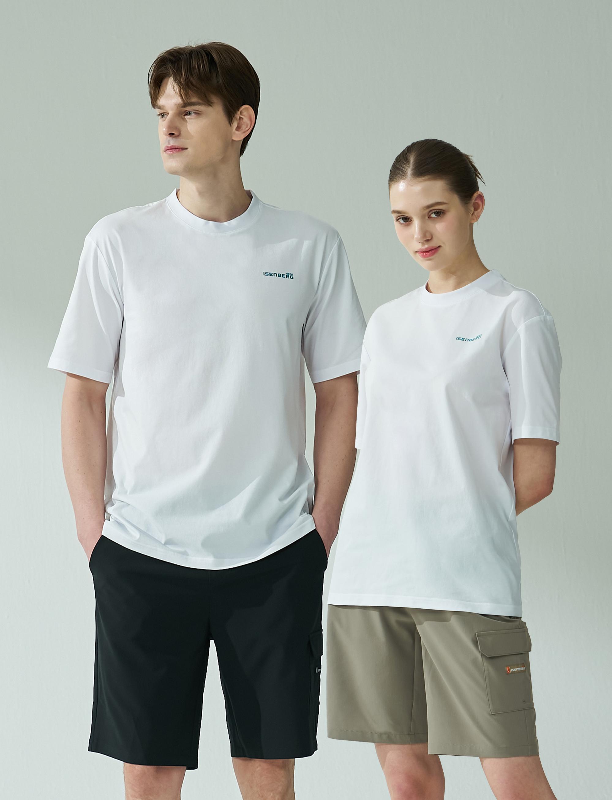 [폰드그룹] 네파 이젠벅 남녀공용 화이트 반팔 티셔츠 (6,000원/3,000원)