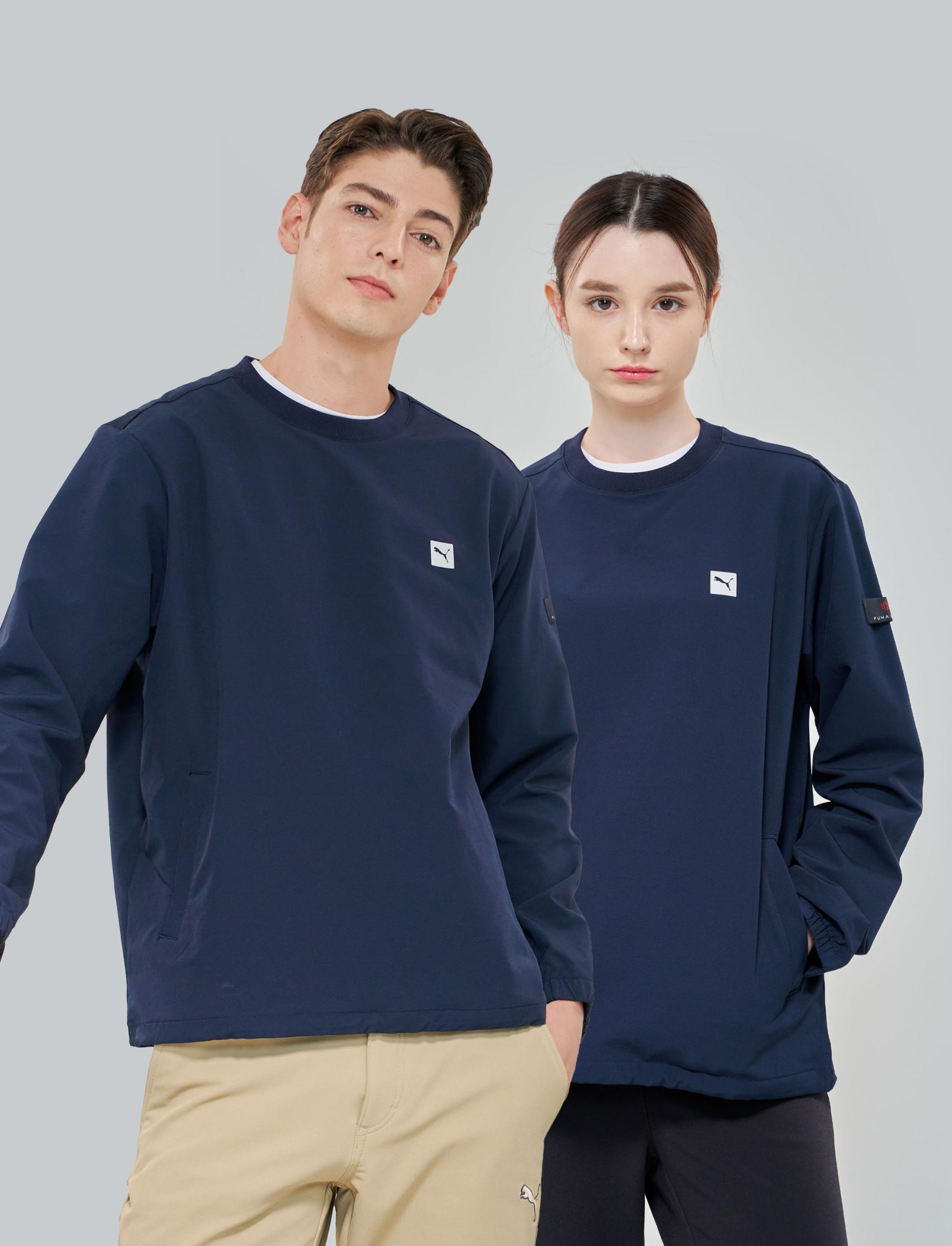 푸마골프 혼성 기모 우븐 맨투맨 (네이비) PGUEUEO0269