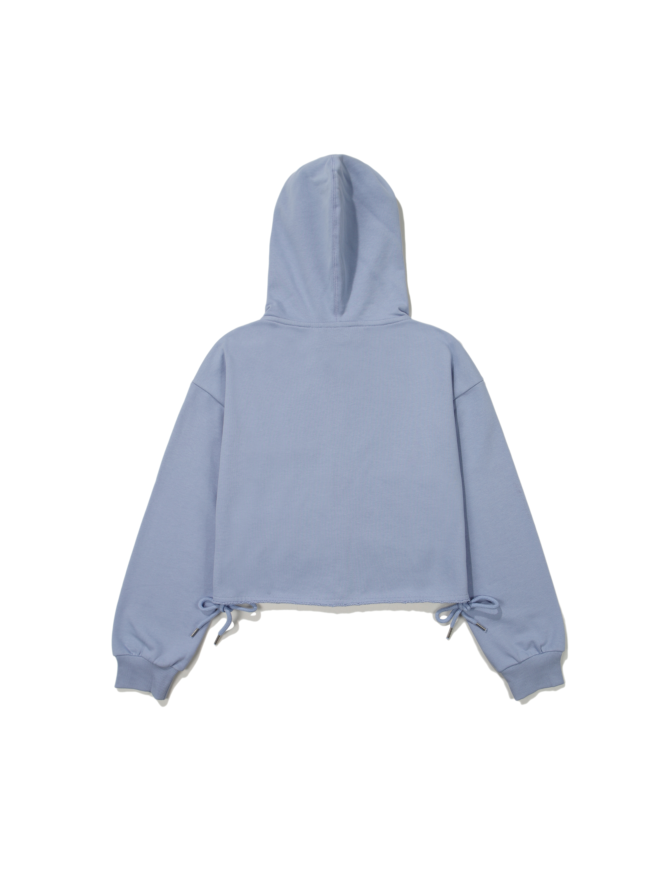 W CROP VARSITY STRING ZIP-UP SWEATSHIRT L/BLUE SDFHUDO06LBL